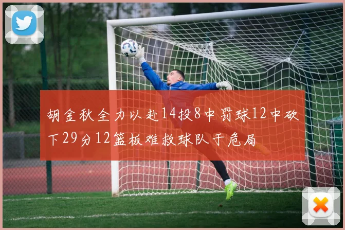 胡金秋全力以赴14投8中罚球12中砍下29分12篮板难救球队于危局